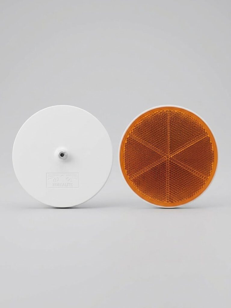 Reflektor Ø 10cm Gelb Rund – Mit M6 Gewinde